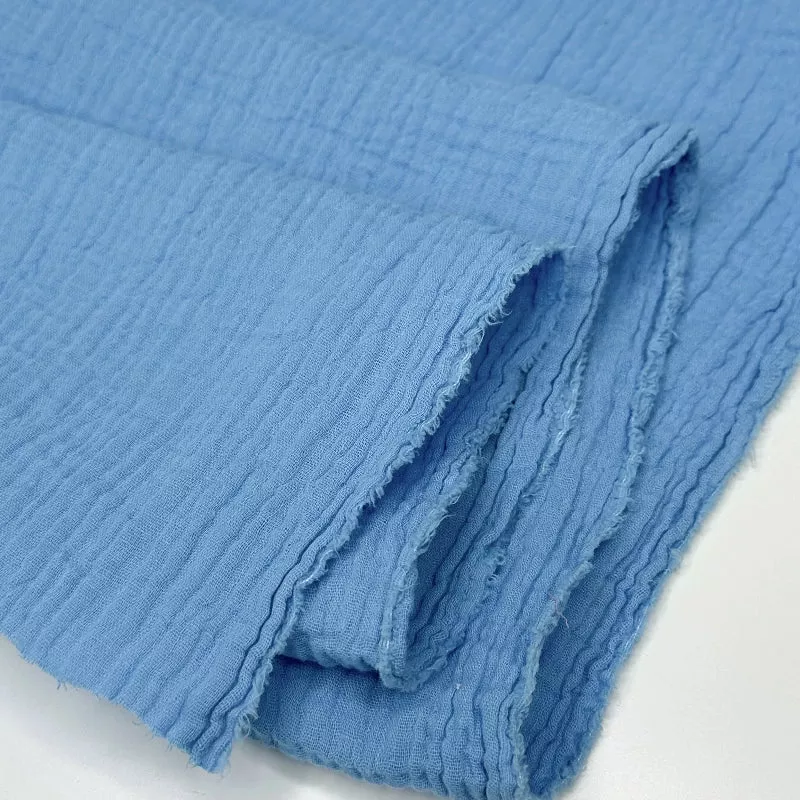 Zola - Cotton Double Gauze - Azure